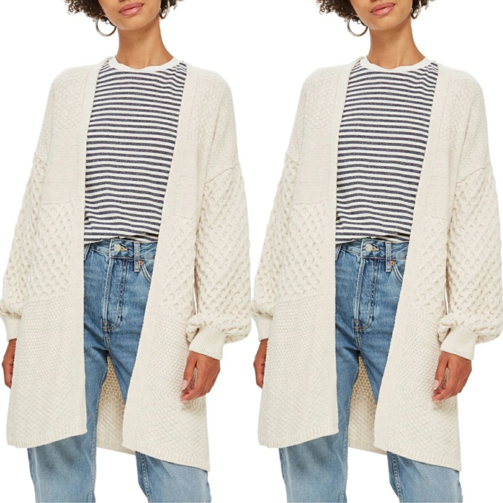 Topshop Honeycomb Sleeve Cardigan 6